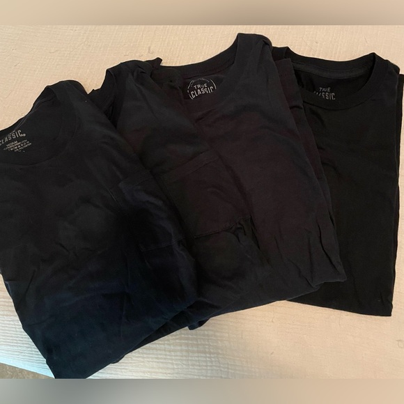 4 True Classic black tees - Picture 1 of 8